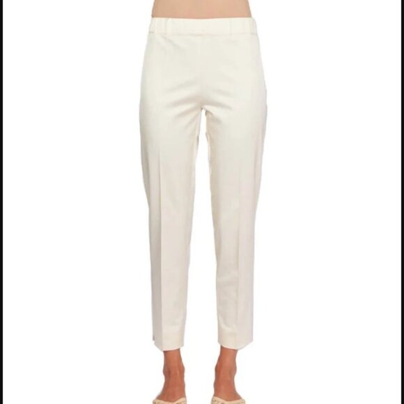 D. Exterior 44 / 8 Straight Leg Pants Pearl Ivory White Elastic Pull On - Picture 10 of 11